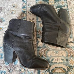 Rag & Bone Newbury Black Leather Bootie